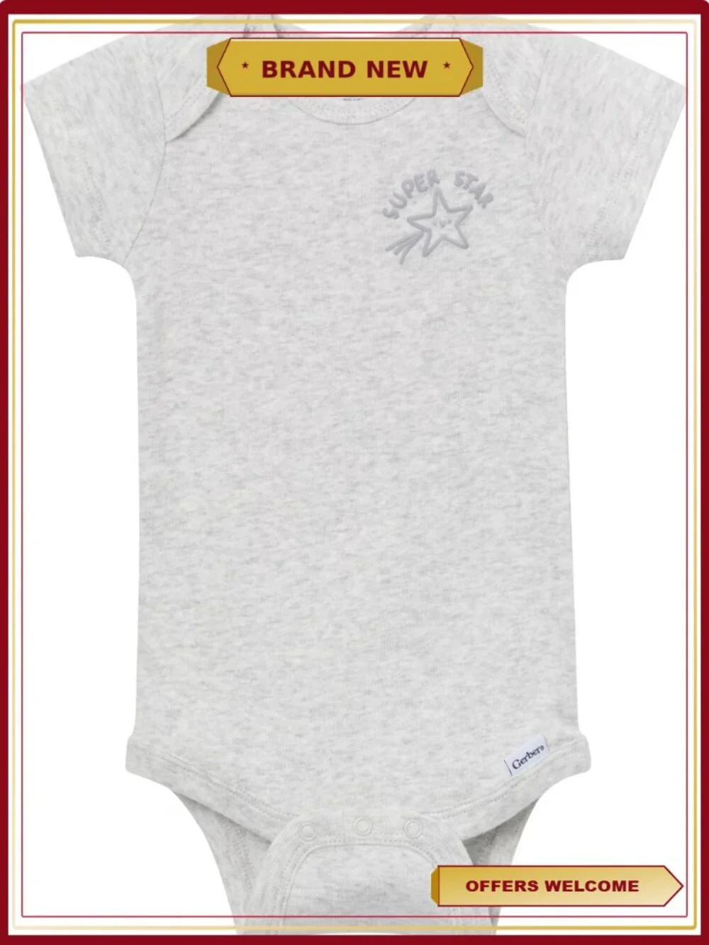 8-Pack Short Sleeve Baby Onesies Bodysuits 100% Cotton Newborn to 12 Months